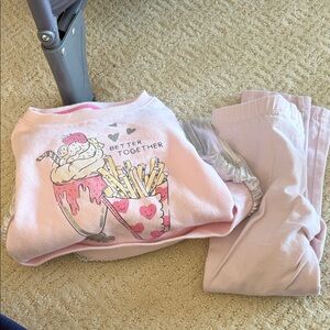 Epic Threads Pink Graphic Sweatshirt and Pants Set